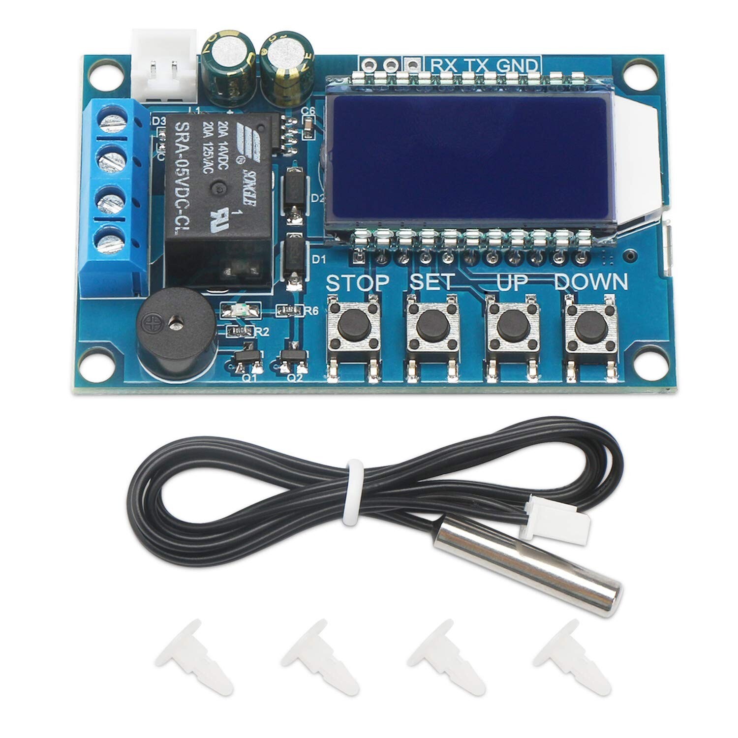 Electronic Thermostat Temperature Controller High Accuracy LCD Display DC6-30V