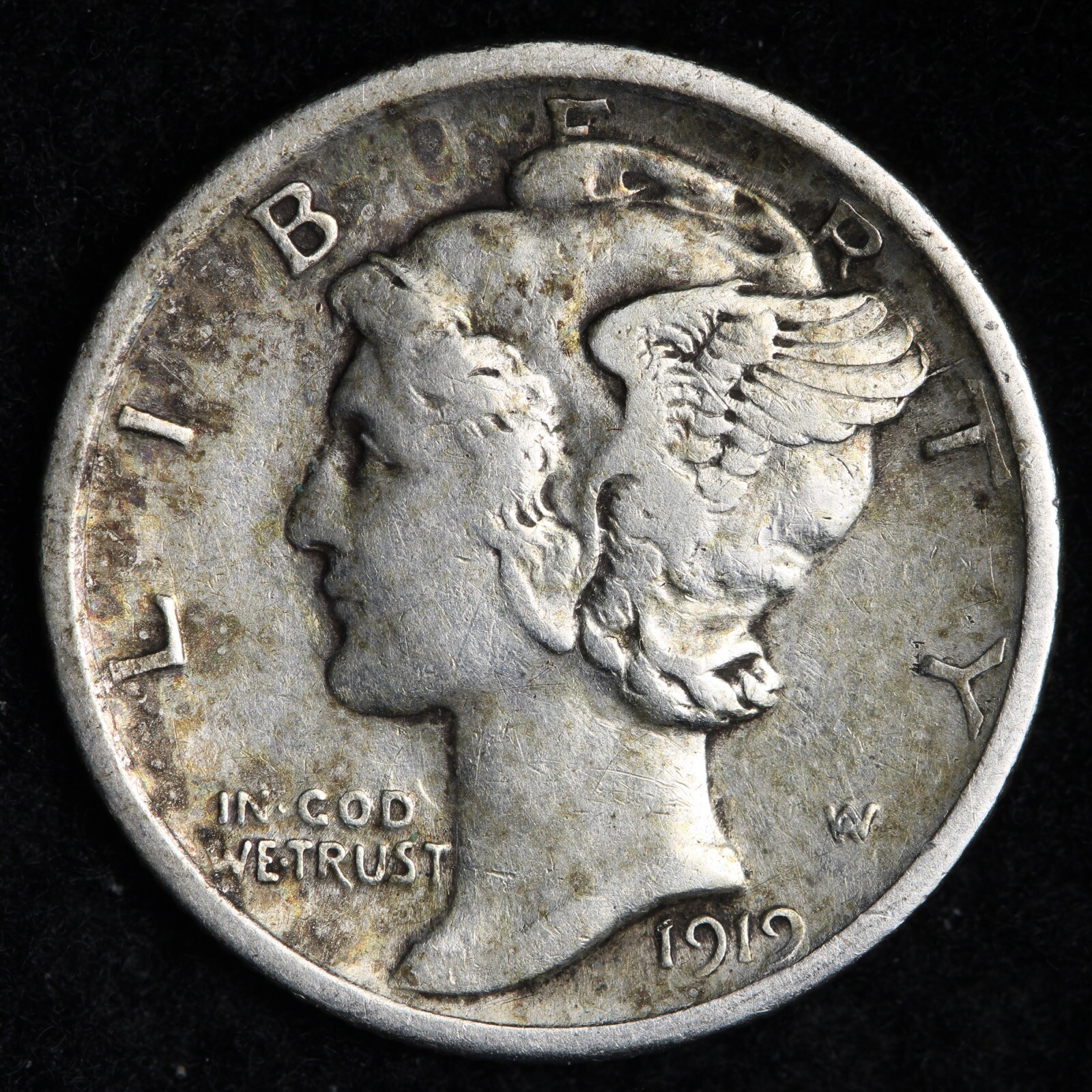 1919 Mercury Silver Dime CHOICE AU E140 GZH
