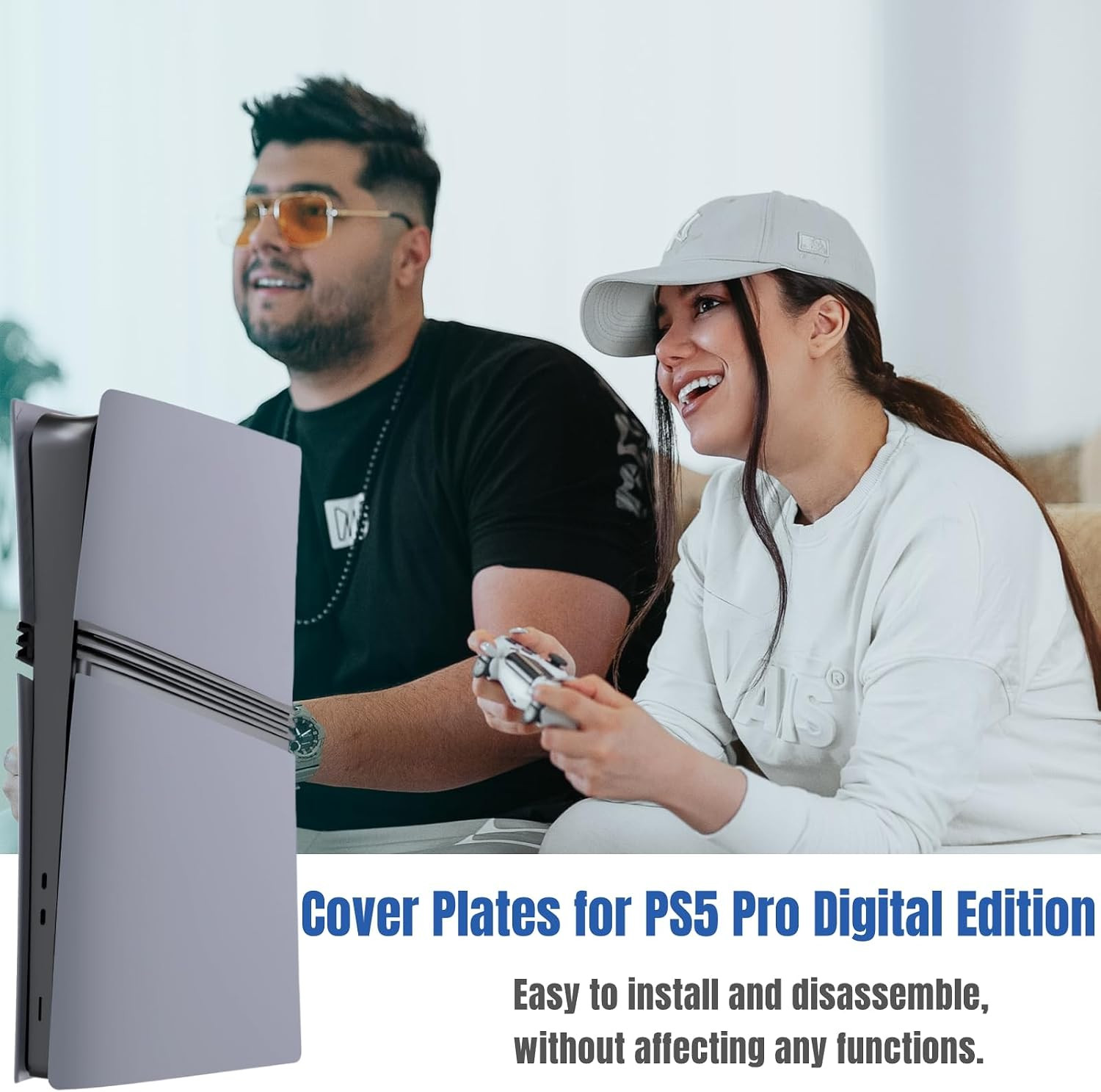 Digital Edition Cover Plates for New PS5 Pro Console, Shell Panels Compatible wi