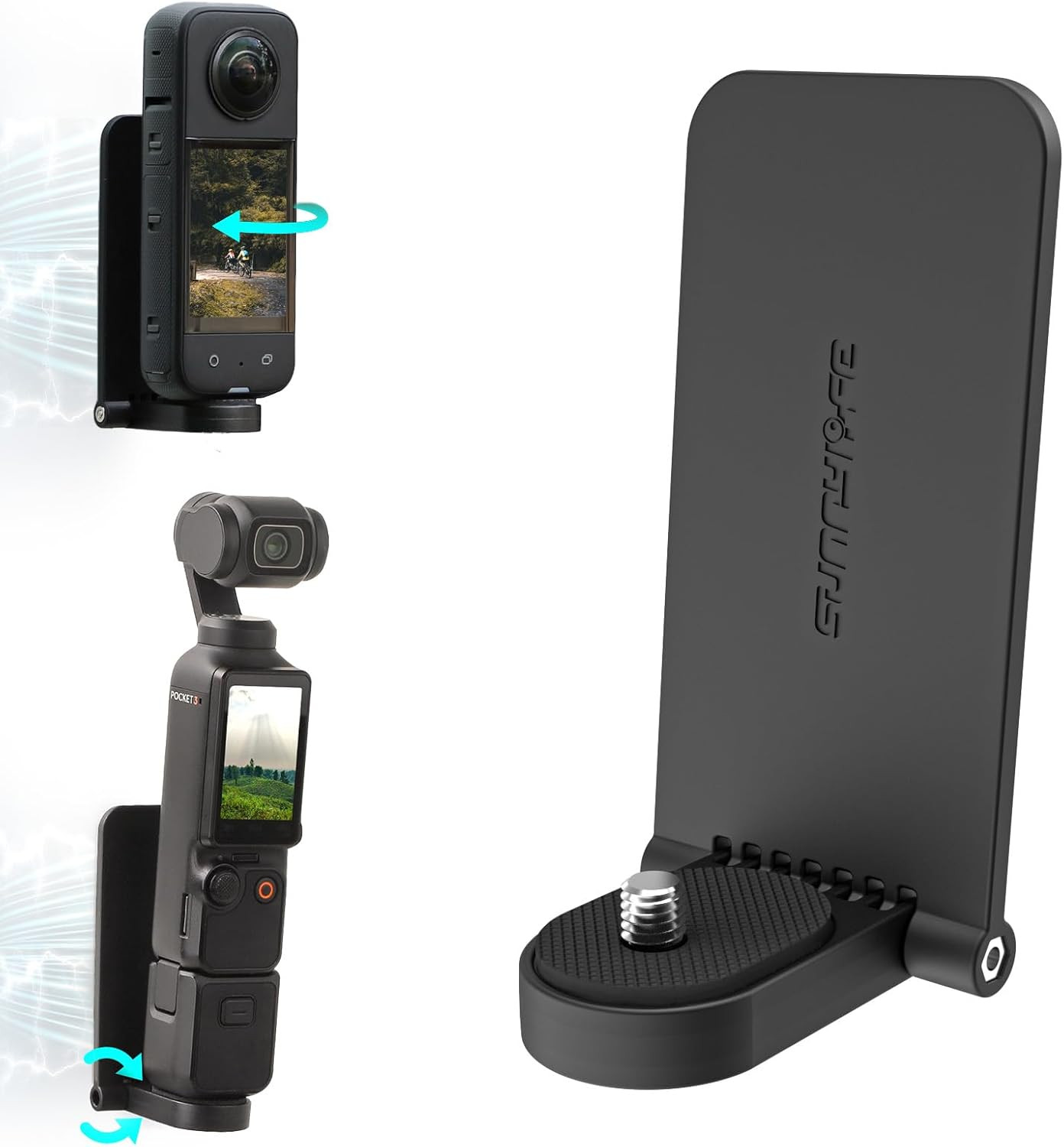 Magnetic Mount Stand Compatible with Insta360 X4 X5, with 1/4″ Screw Action Came