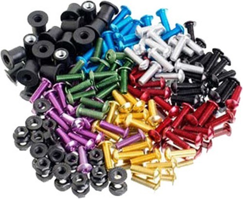 Puig 0957R Windscreen Screw Kit Well Nut Red