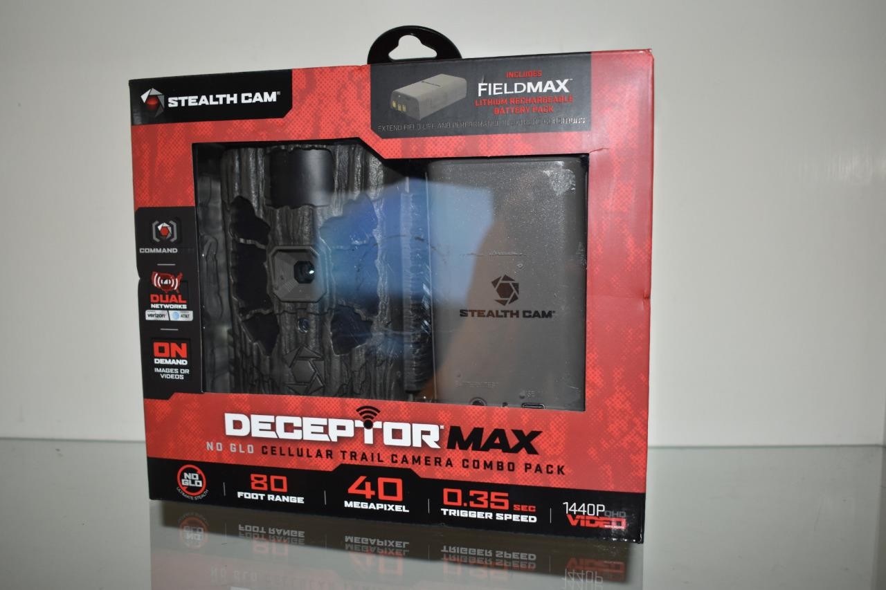 Stealth Cam Deceptor Max Cellular Trail Camera & FieldMax Lithium Battery NIB