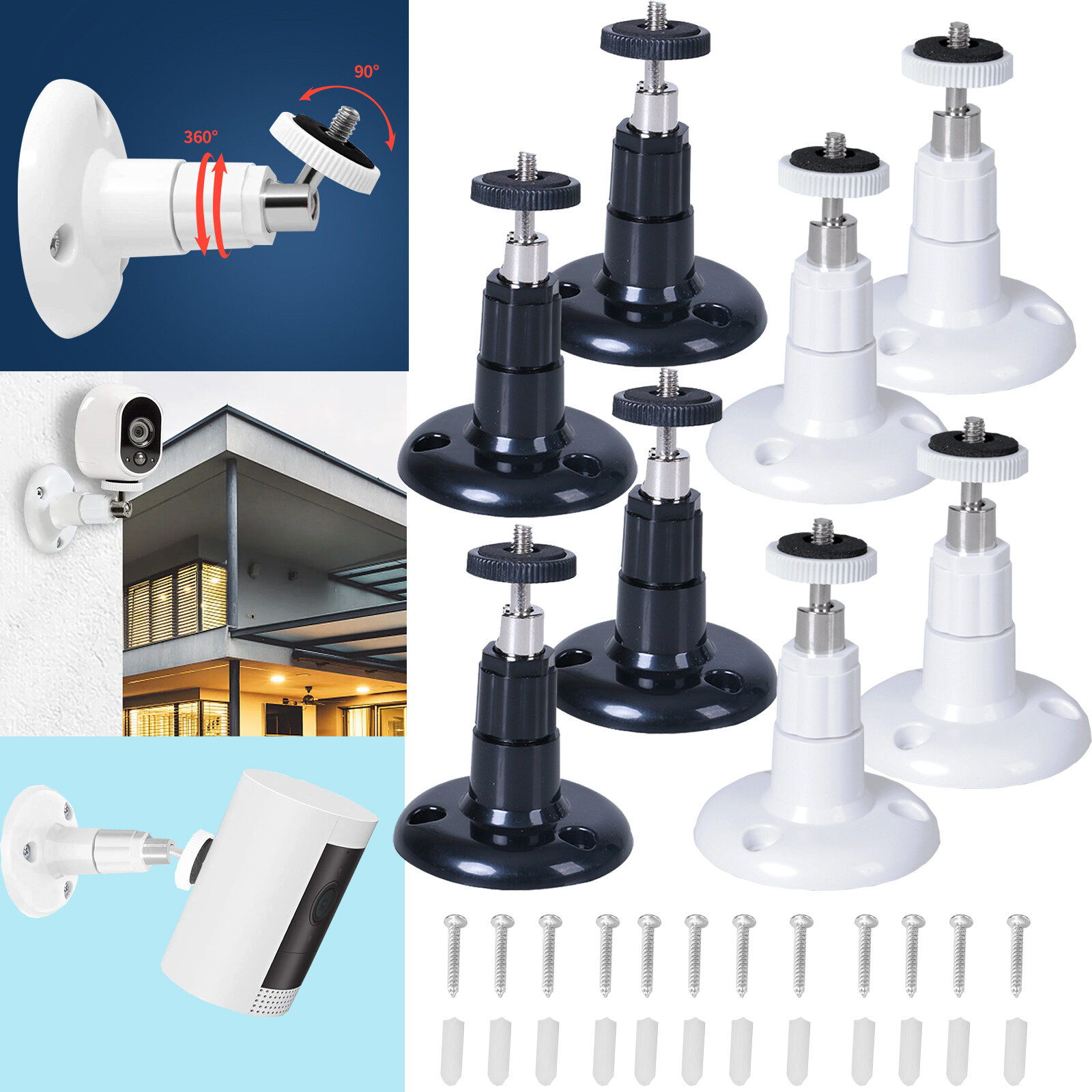 4 Wall Mount Mounting Bracket For Ring Stick Up Cam Arlo Wyze Security Camera
