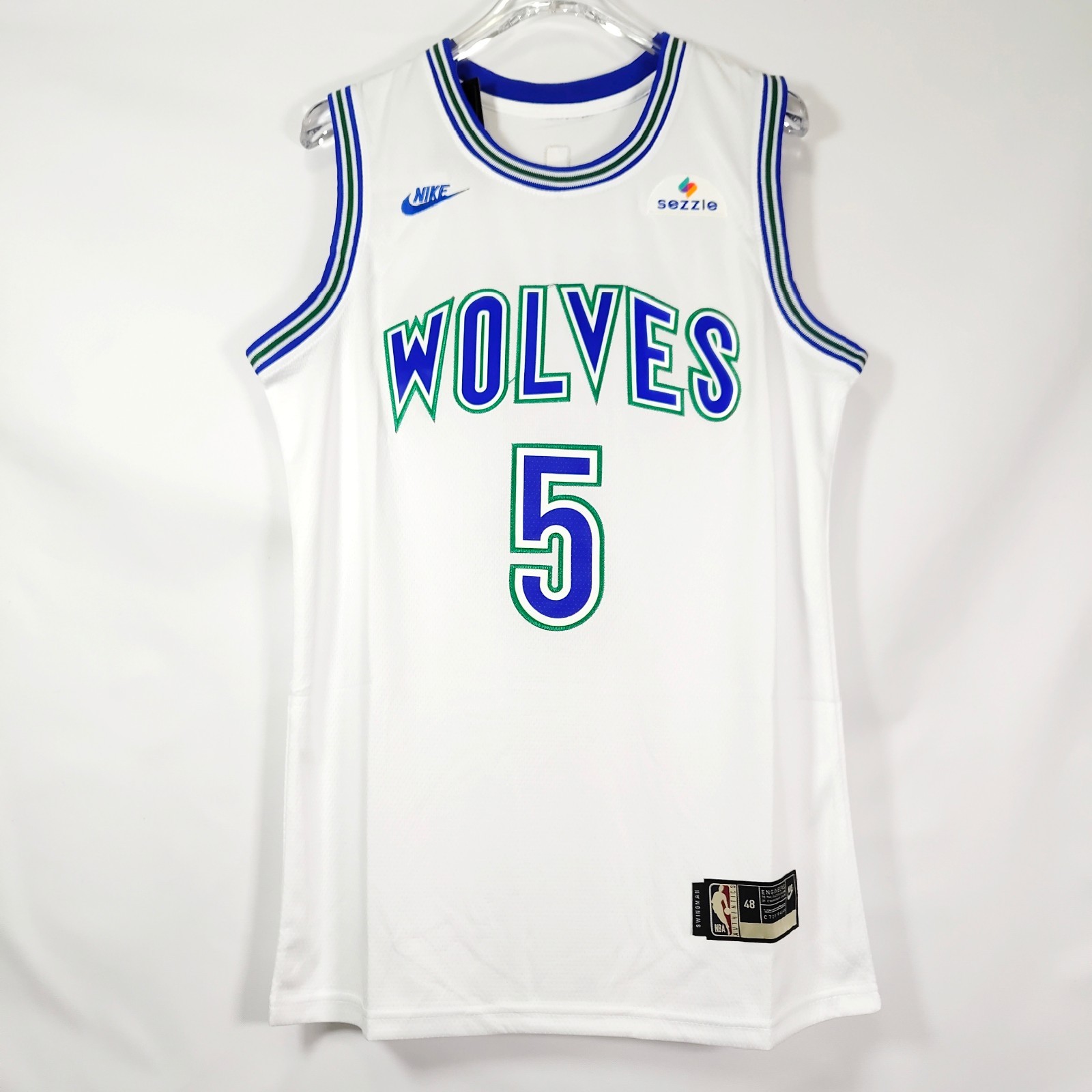 Anthony Edwards #5 White Sleeveless Jersey