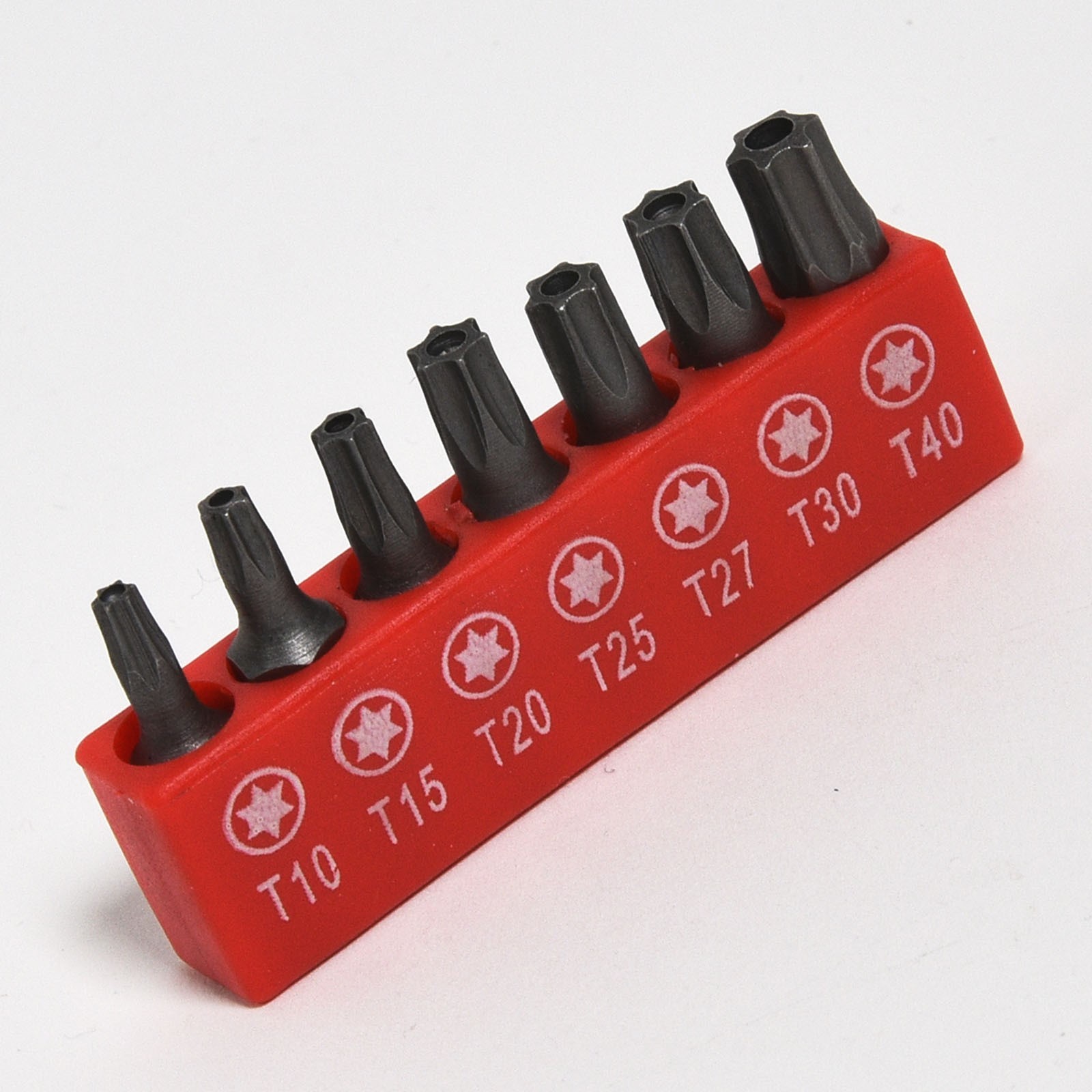 7pc. Security Torx Bit Set Tamper Proof T40 T30 T27 T25 T20 T15 T10 6 Point Star