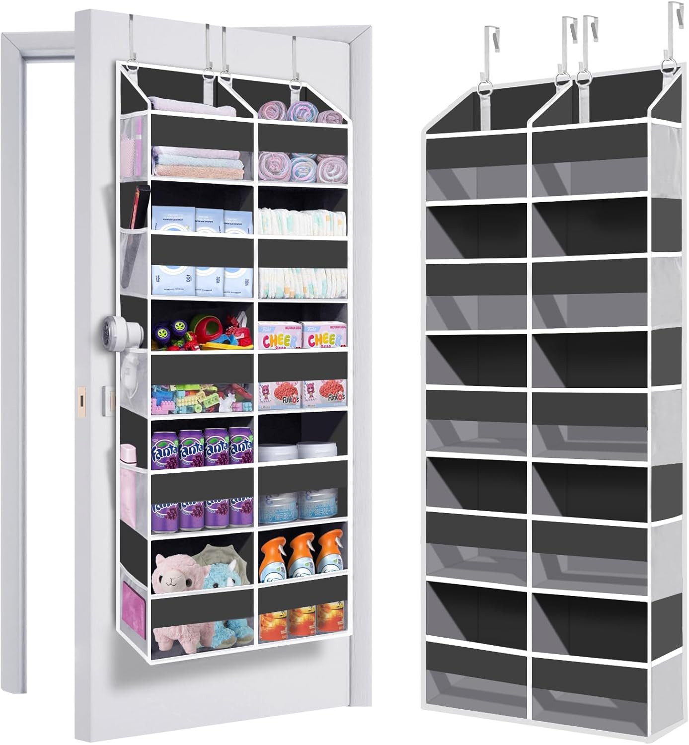 Heavy Duty Over The Door Organizer 5 Tiers, Extra Large Behind Door Storage of 1
