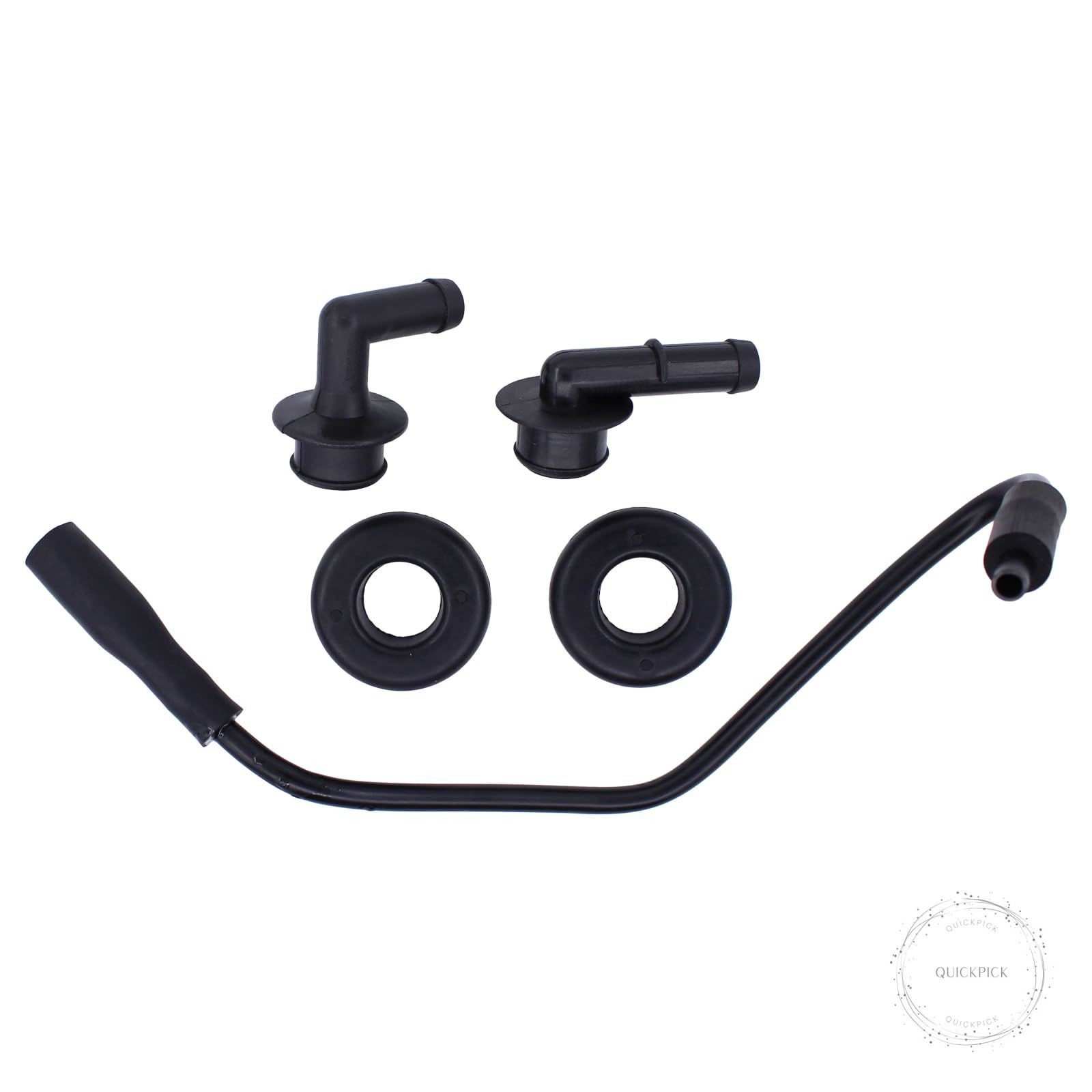 Crankcase Vent Tube Breather Hose and PCV CCV Vent Valve Elbows Grommet Kit