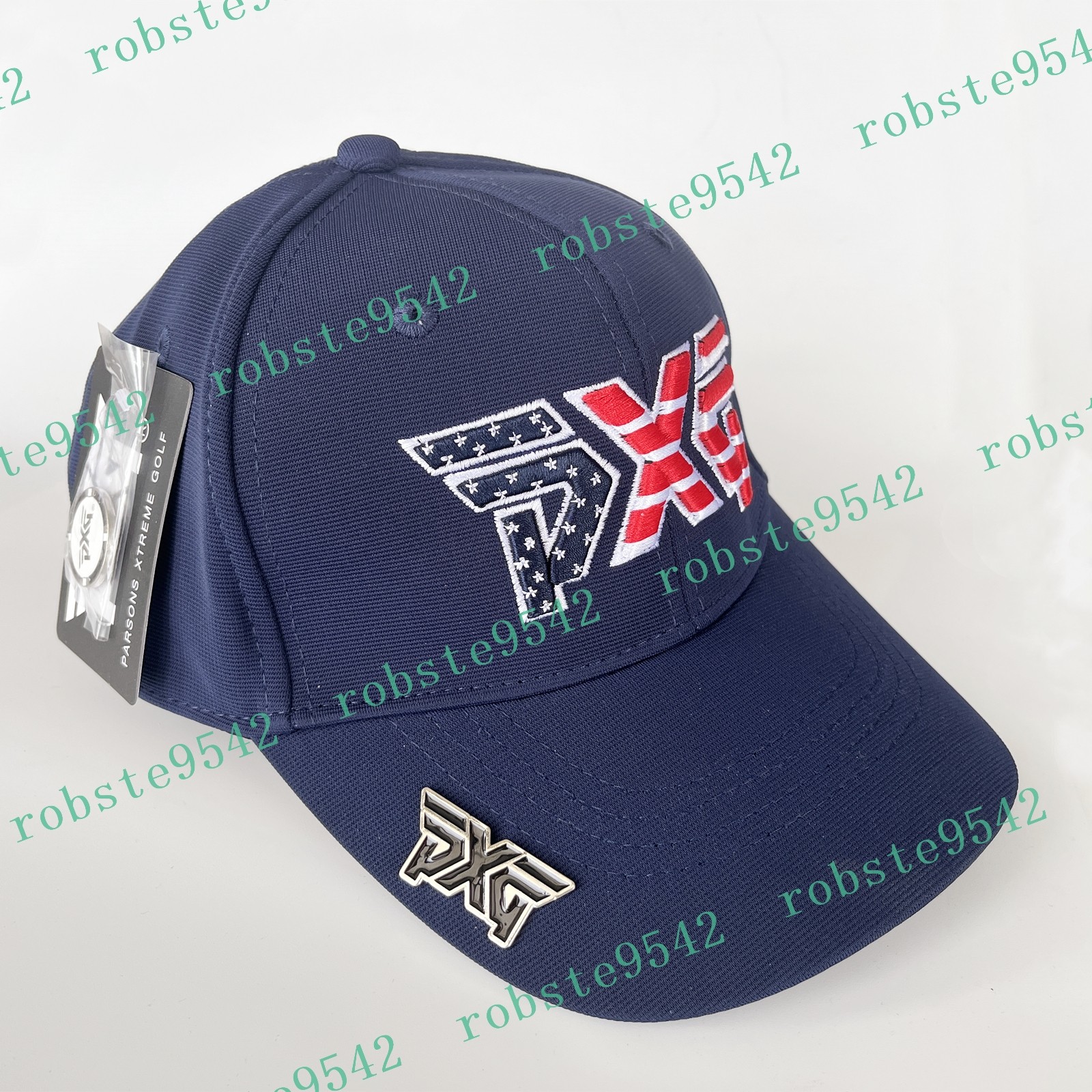 PXG Golf Baseball CAP Adjustable Hat W/ Ball Mark - White