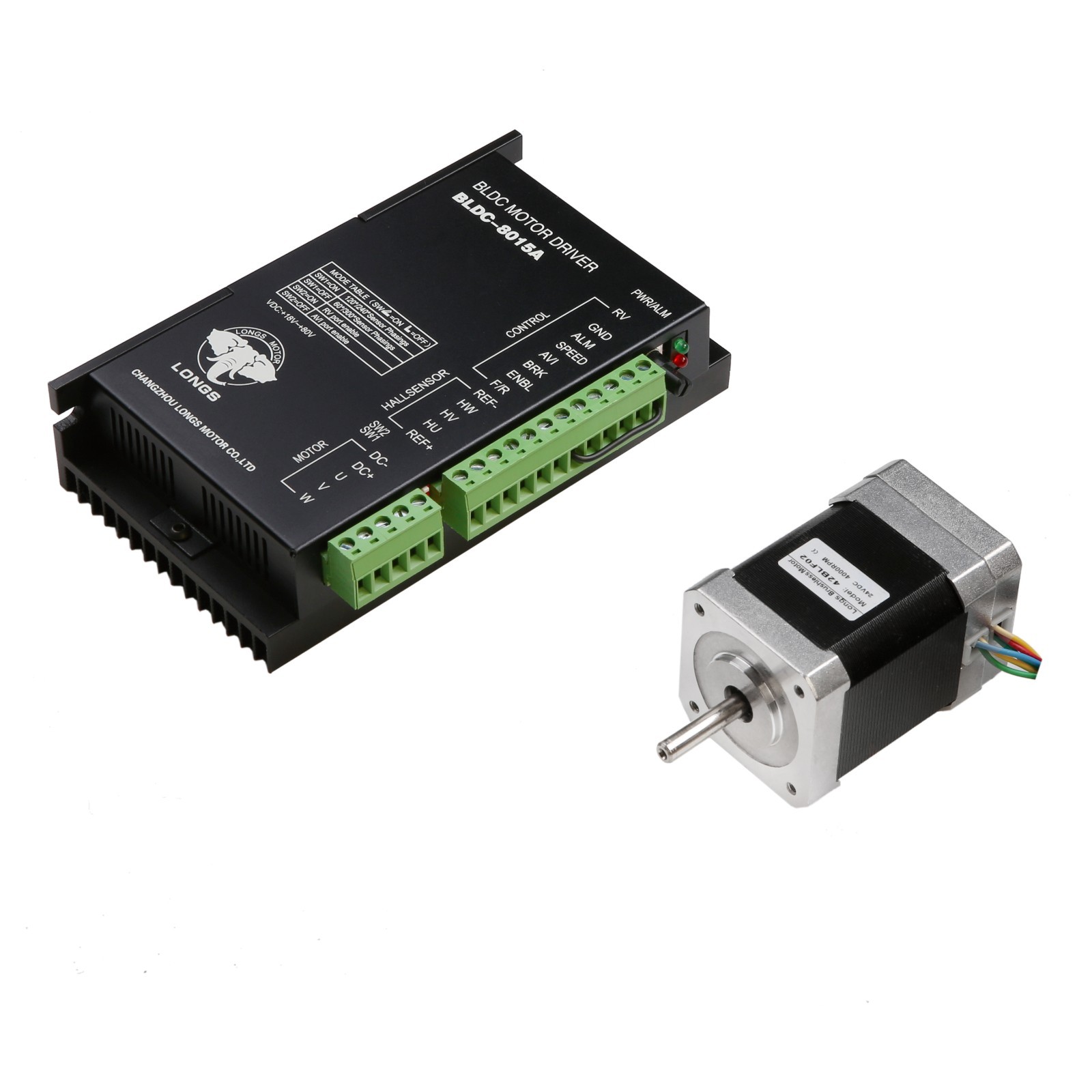 US FREE！1Axis Nema23 Brushless DC Motor 57BLF02 125W 24VDC 3000RPM & BLDC Driver