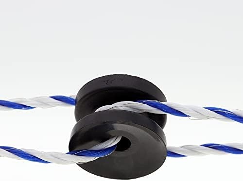 20Pcs Black Circular Ring Corner Post Electric Fence Insulator | Polyrope Ins...