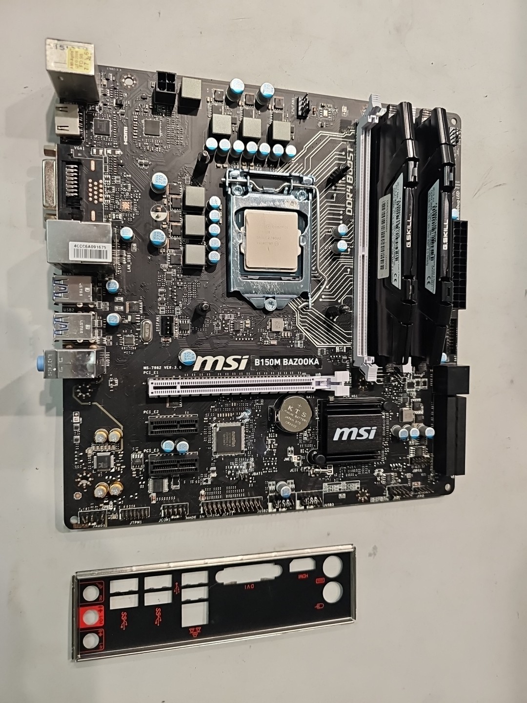 M147 MOBO COMBO I5-6400 + 8gb Ram + MSI B150M BAZOOKA MOTHERBOARD
