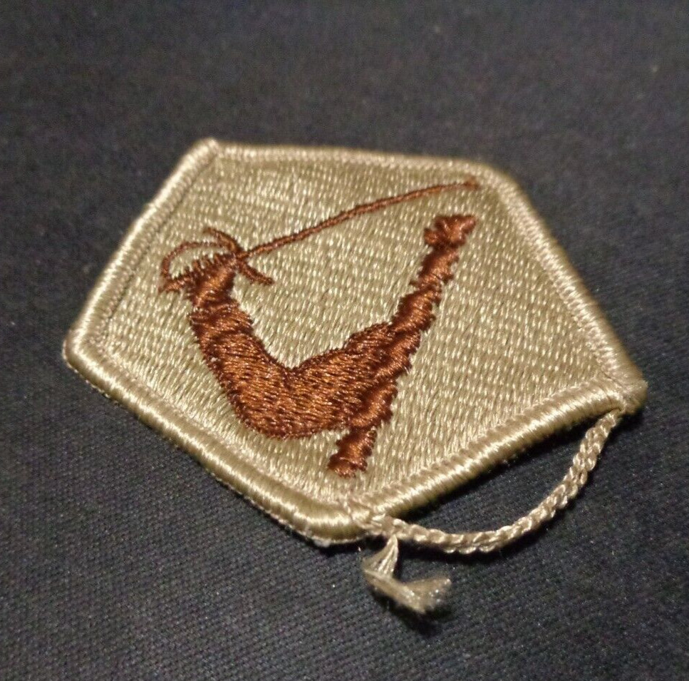 ORIGINAL MASSACHUSETTS ARMY NATIONAL GUARD PATCH MILFORD MASSACHUSETTS TAN PATCH