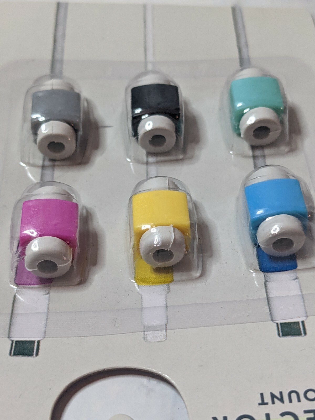 6 Count Multicolor Cable Clips Covers Sensitive Area of Cables Protects Wire
