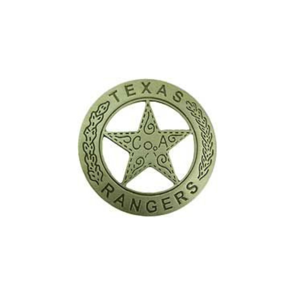 Texas Rangers Police Badge US Genuine Military Issue Lapel Hat Pin 1-9/16"
