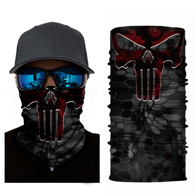 4pc Skull US Flag Multi-functional Sun Protection Bandana Fishing Outdoor