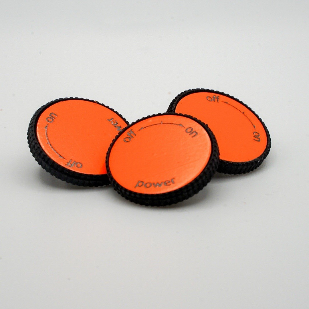 Technics SL-1200 / SL-1210 MK2 Power On/Off Knob- Fluorescent Orange