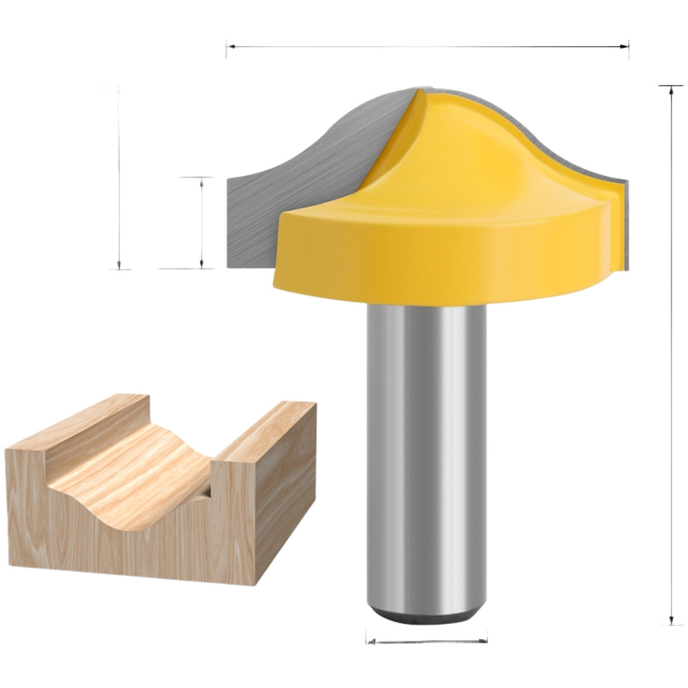Wood Router Bit 1/2 Shank Carbide for Smooth Cutting on For Hardwood Surfaces