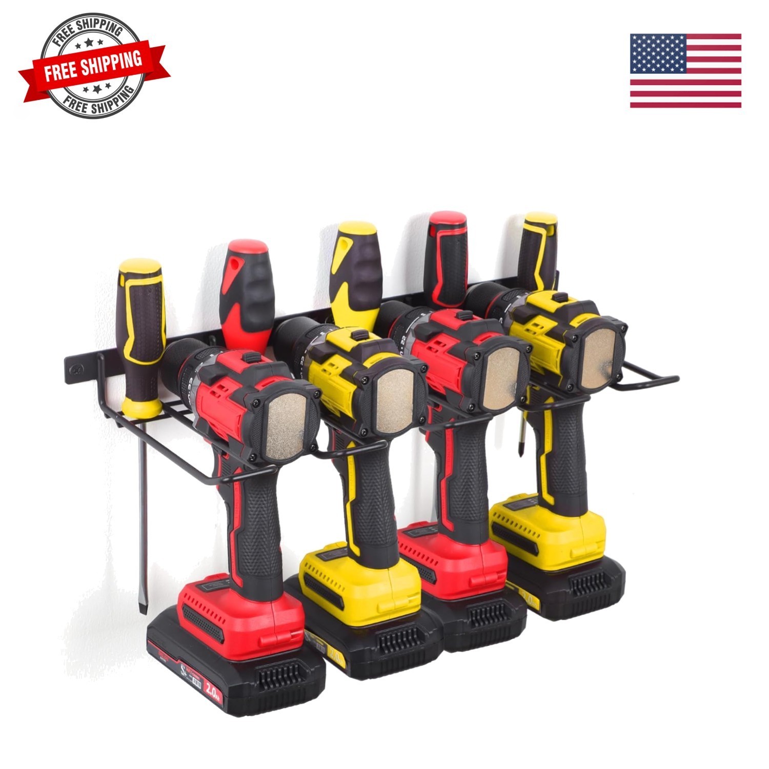 Power Tool Organizer, Drill Holder Wall Mount, Garage Tool Storage | Heavy Du...