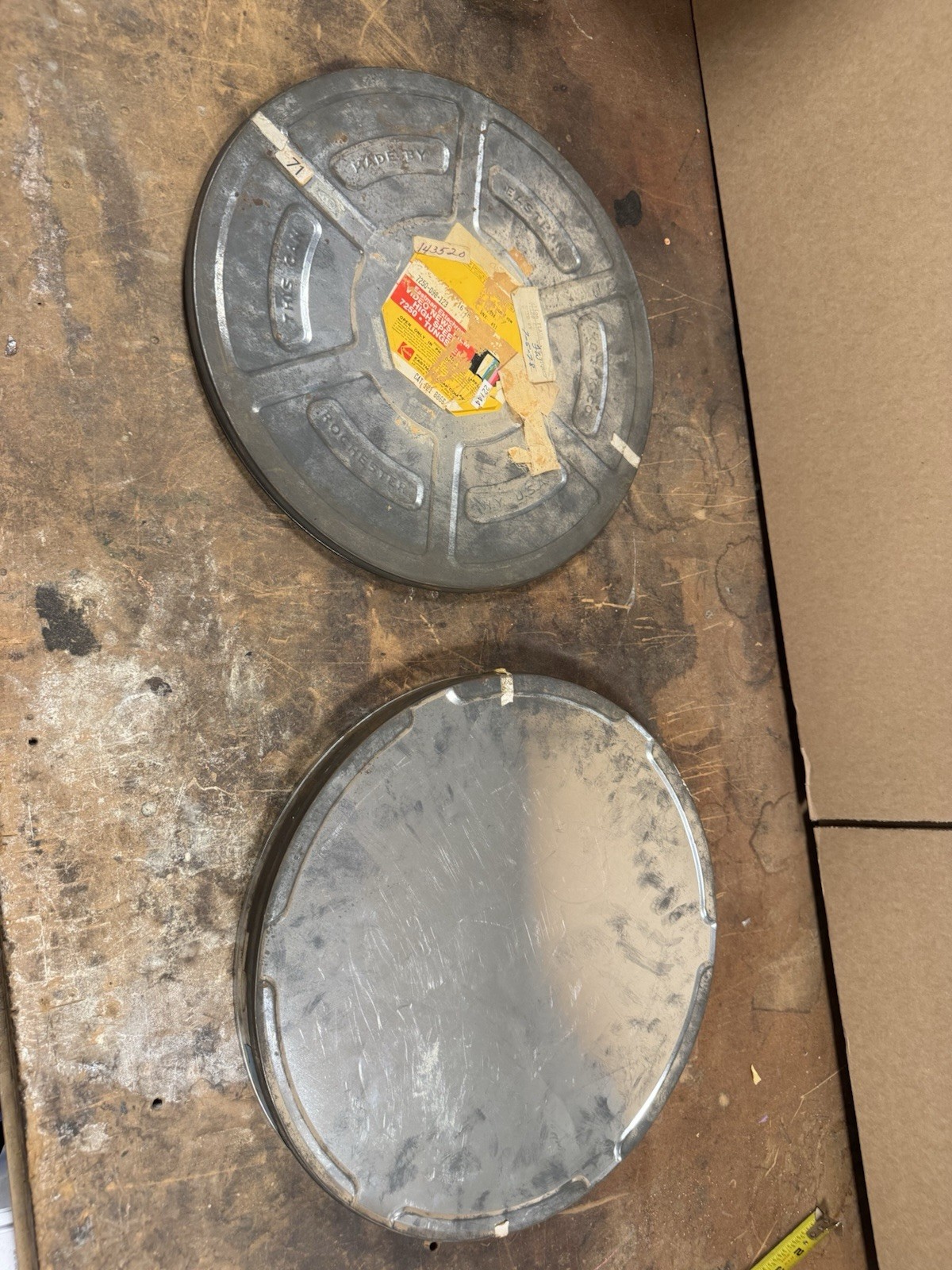 Vintage 35mm Film Cans Lot - 6 Kodak 2373 + 2 Large Similar Size Empty