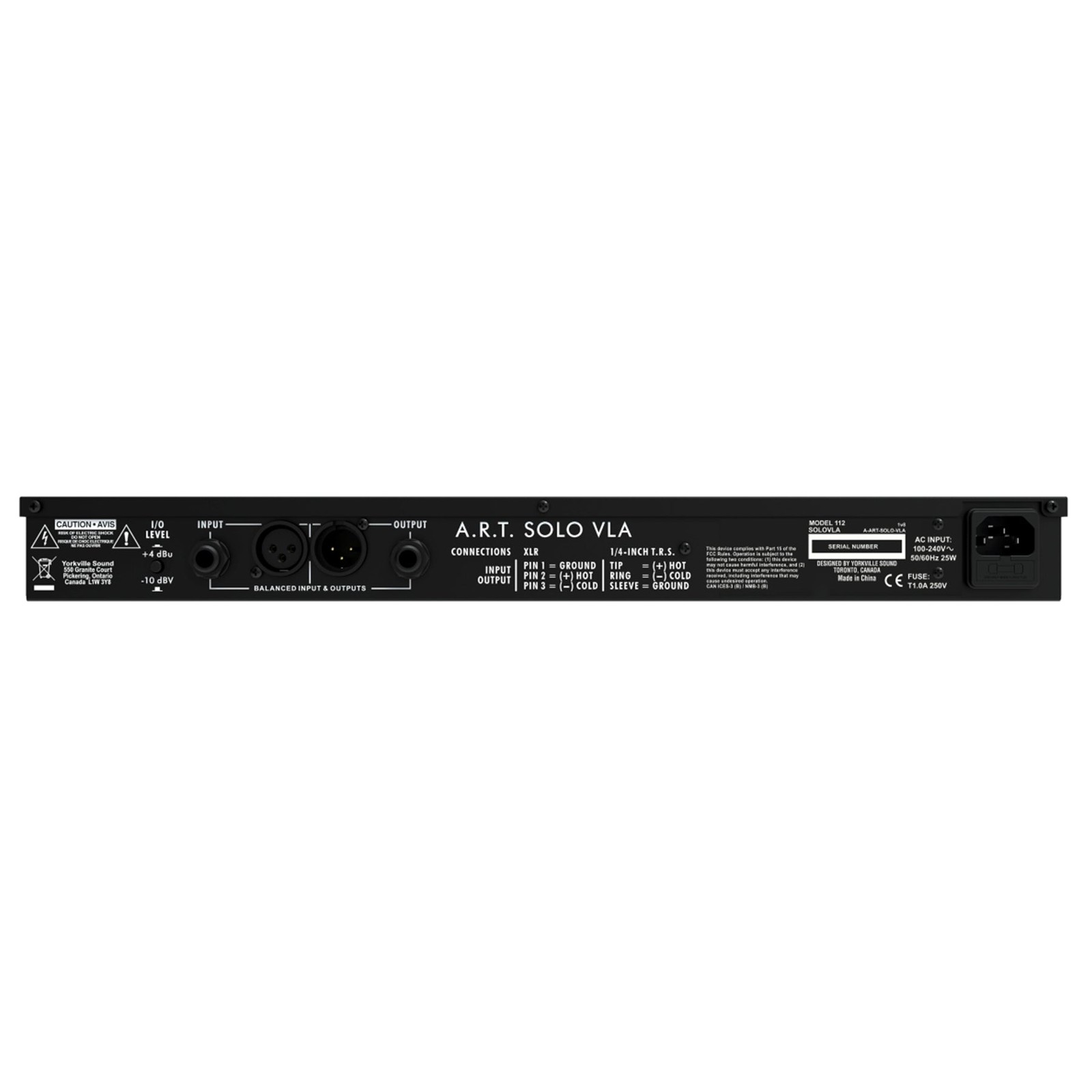 ART Solo VLA Multivoice Compressor Rackmount Dynamics Processor Optical FET Tube