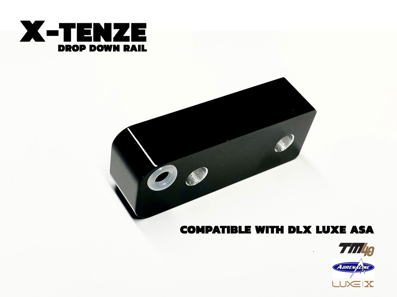 X-tenze DLX Luxe ASA Drop Down Rail - Black
