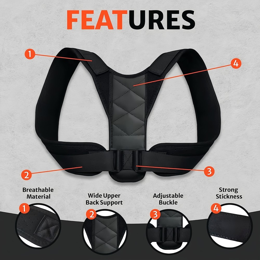 Back Brace Posture Corrector Women Men Shoulder Straightener Adjustable Support