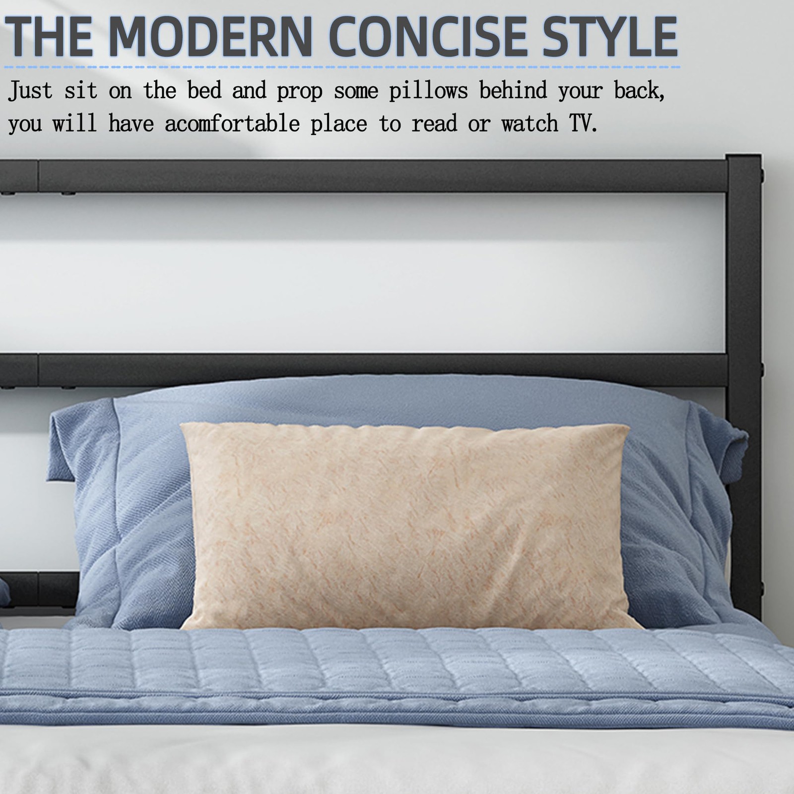 Twin Bed Frames with Headboard and Footboard, 14 Inch Metal Platform Twin Siz...