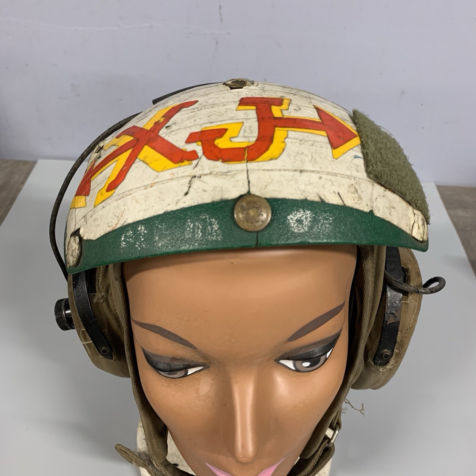 VINTAGE Flight Deck Crewman's Impact Helmet US Air Force Size 7 1/4
