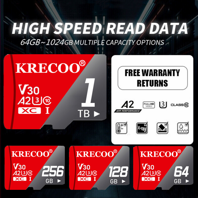 Micro SD Card 128GB 256GB 1TB Ultra Memory Card 4K & Adapter High Speed Mini LOT