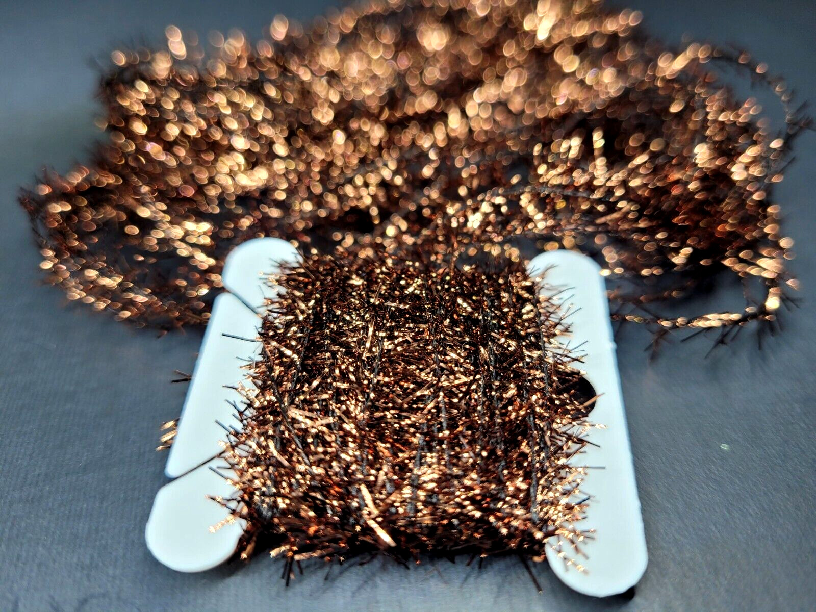 METALLIC CHENILLE - COPPER BROWN -7mm - 5 Yards - Fly Tying Materials - NEW!