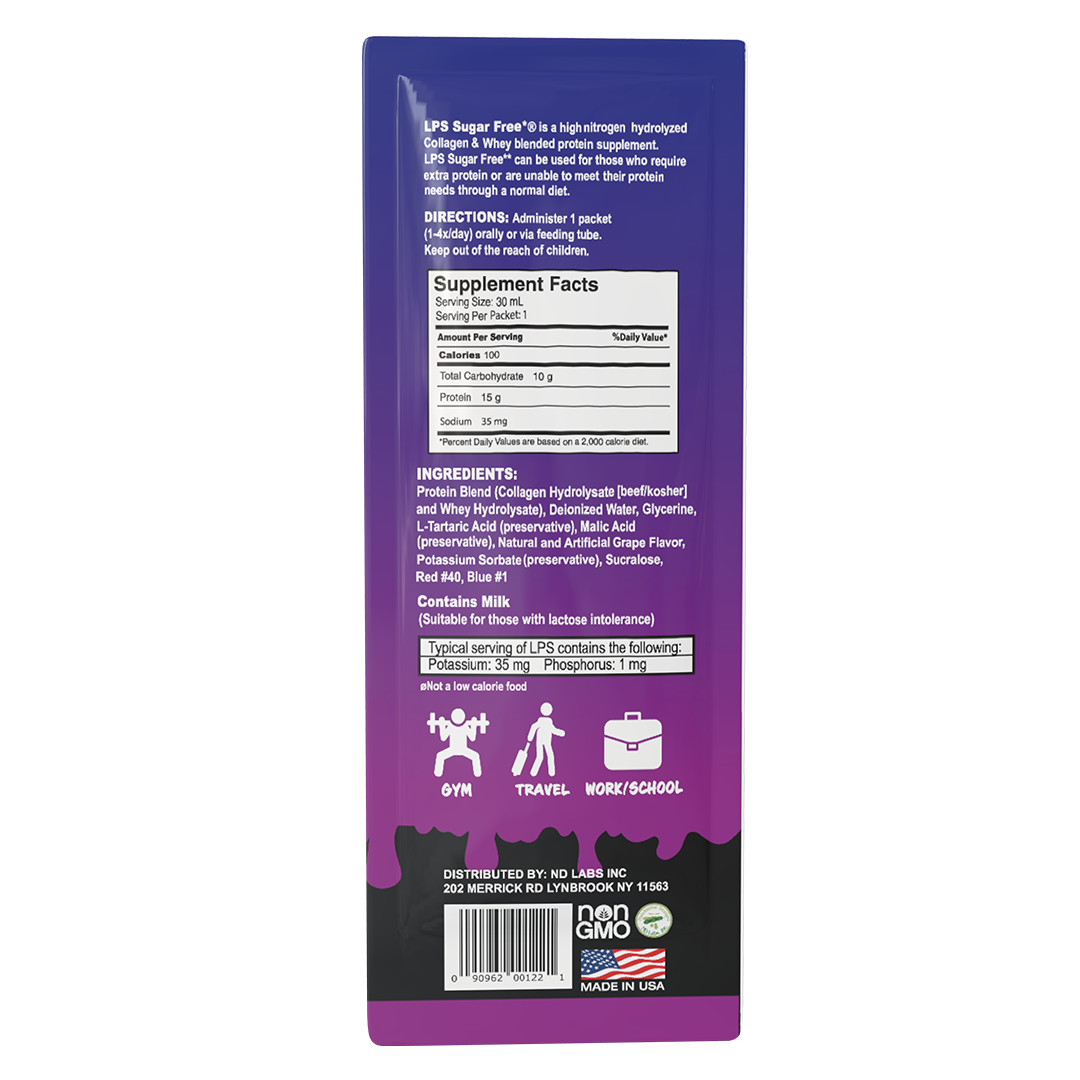 LPS Collagen & Whey Liquid Protein Supplement Grape Flavor 1 Count