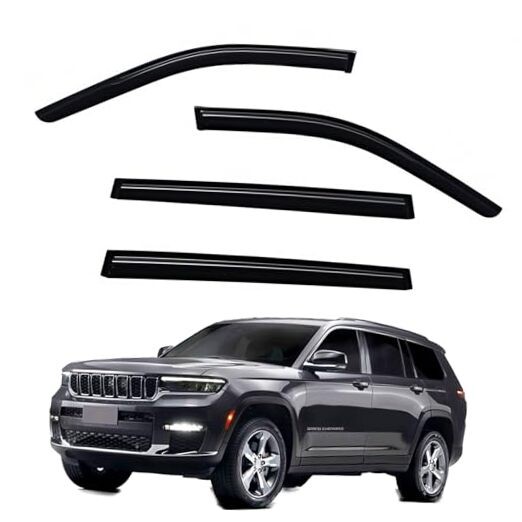 Window Visors Rain Guards fits Out-Channel Window 2021-2025 Grand Cherokee L