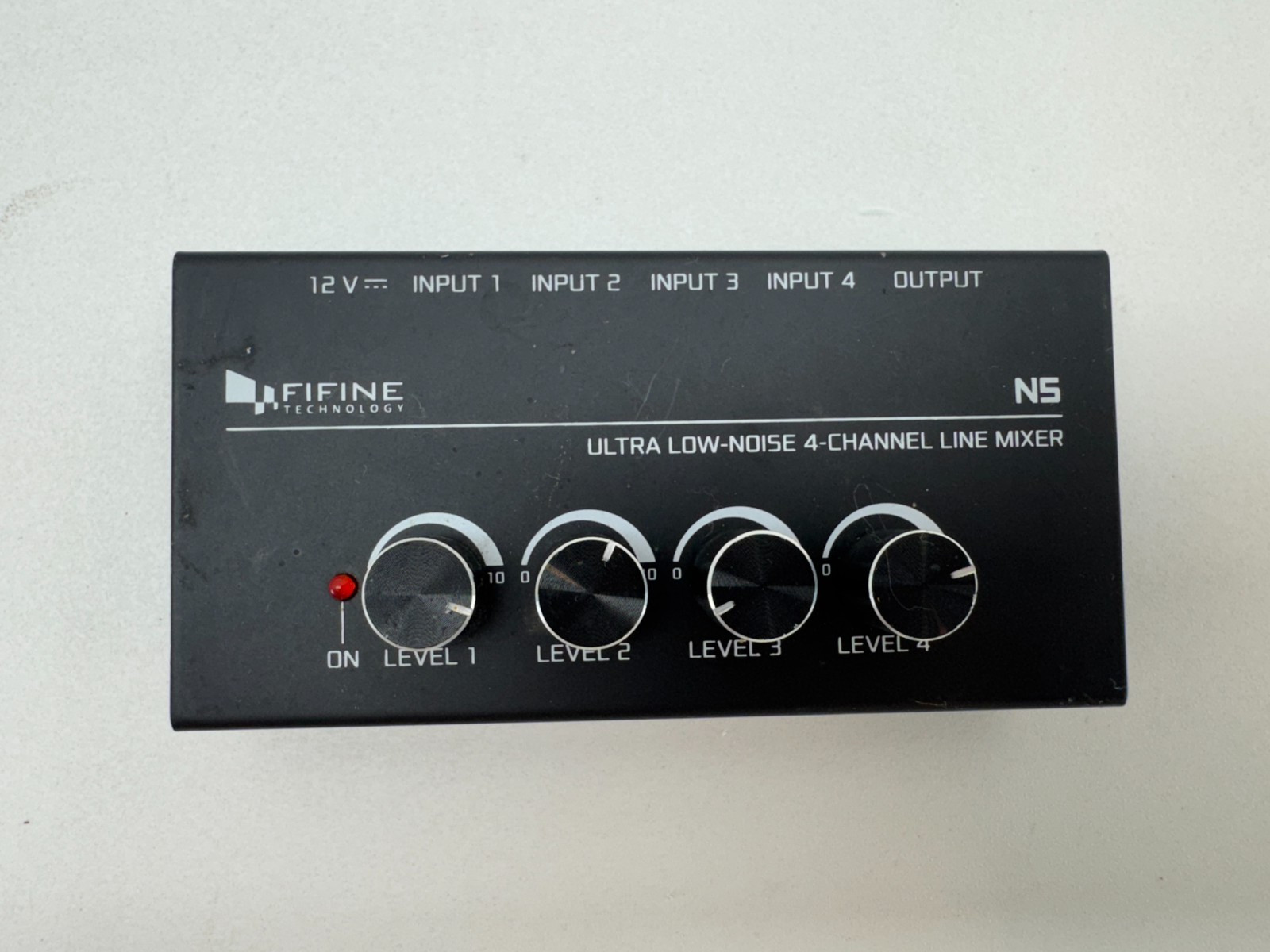 Fifine N5 Ultra Low Noise 4-Channel Line Mixer Compact Audio Mixer Box