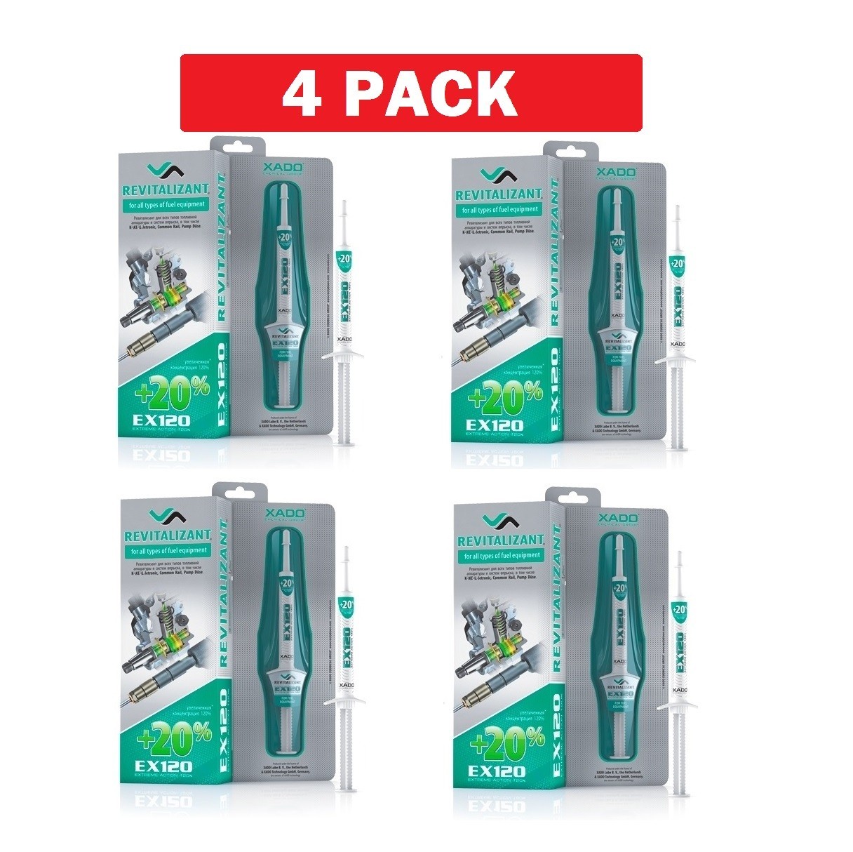 XADO EX120 REVITALIZANT for all types of fuel equipment and fuel injection syst.