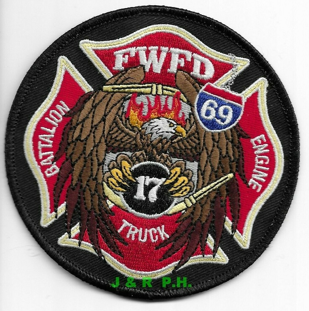 *NEW STYLE* Fort Wayne Truck-17 / Engine-17 / Batt.-17, IN (4" round) fire patch