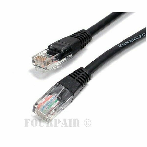 20 Pack Lot - 15ft CAT6 Ethernet Network LAN Router Patch Cable Cord Wire Black