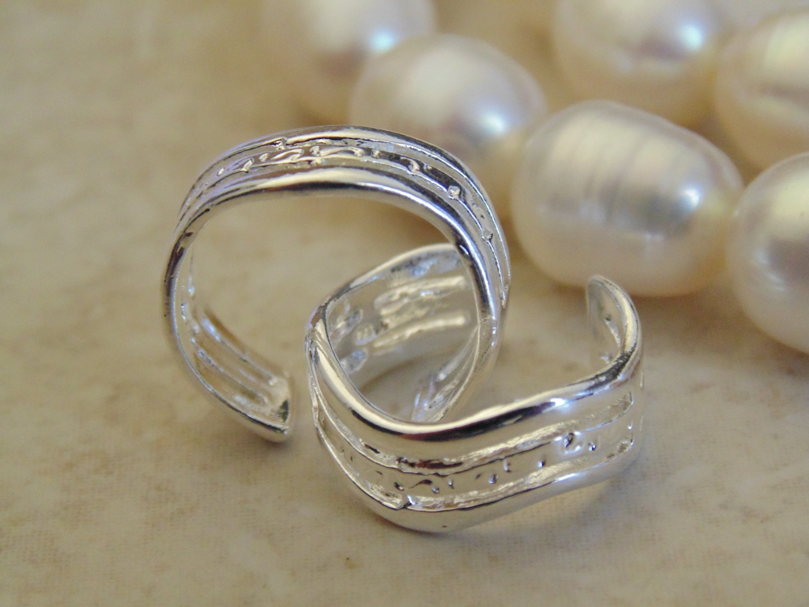 .925 Sterling Silver Charm Cuff Jewellery Toe Ring.