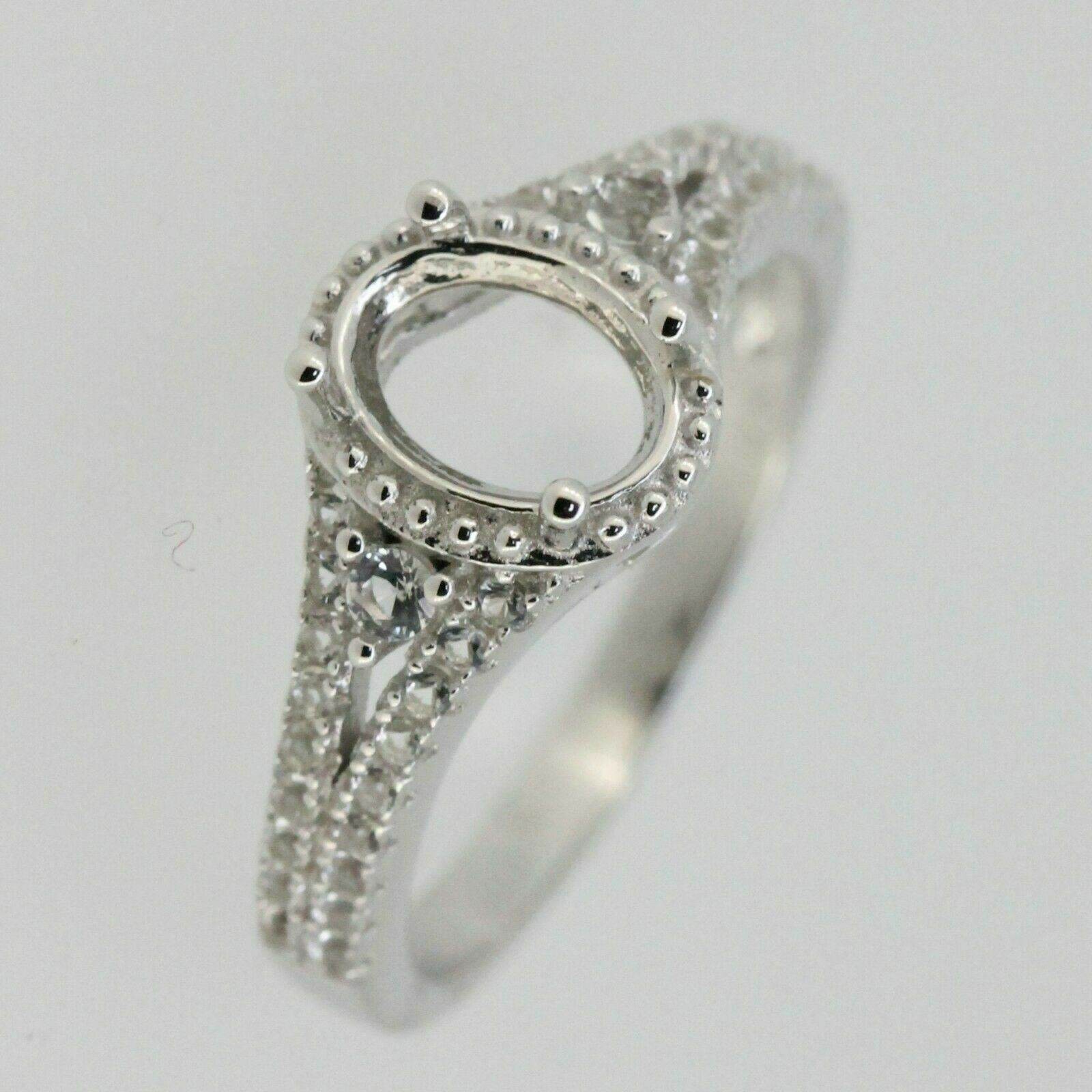 Ring Setting Oval 9x7mm Blank Mounting Women Ring 925 Sterling Silver Jewelry