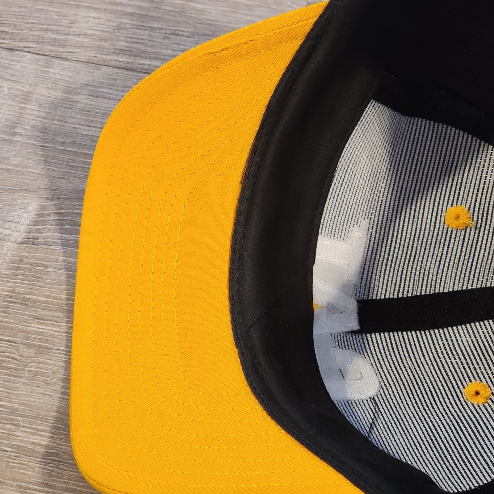 CAT Caterpillar Snapback Hat Company Logo Cap Yellow And Black