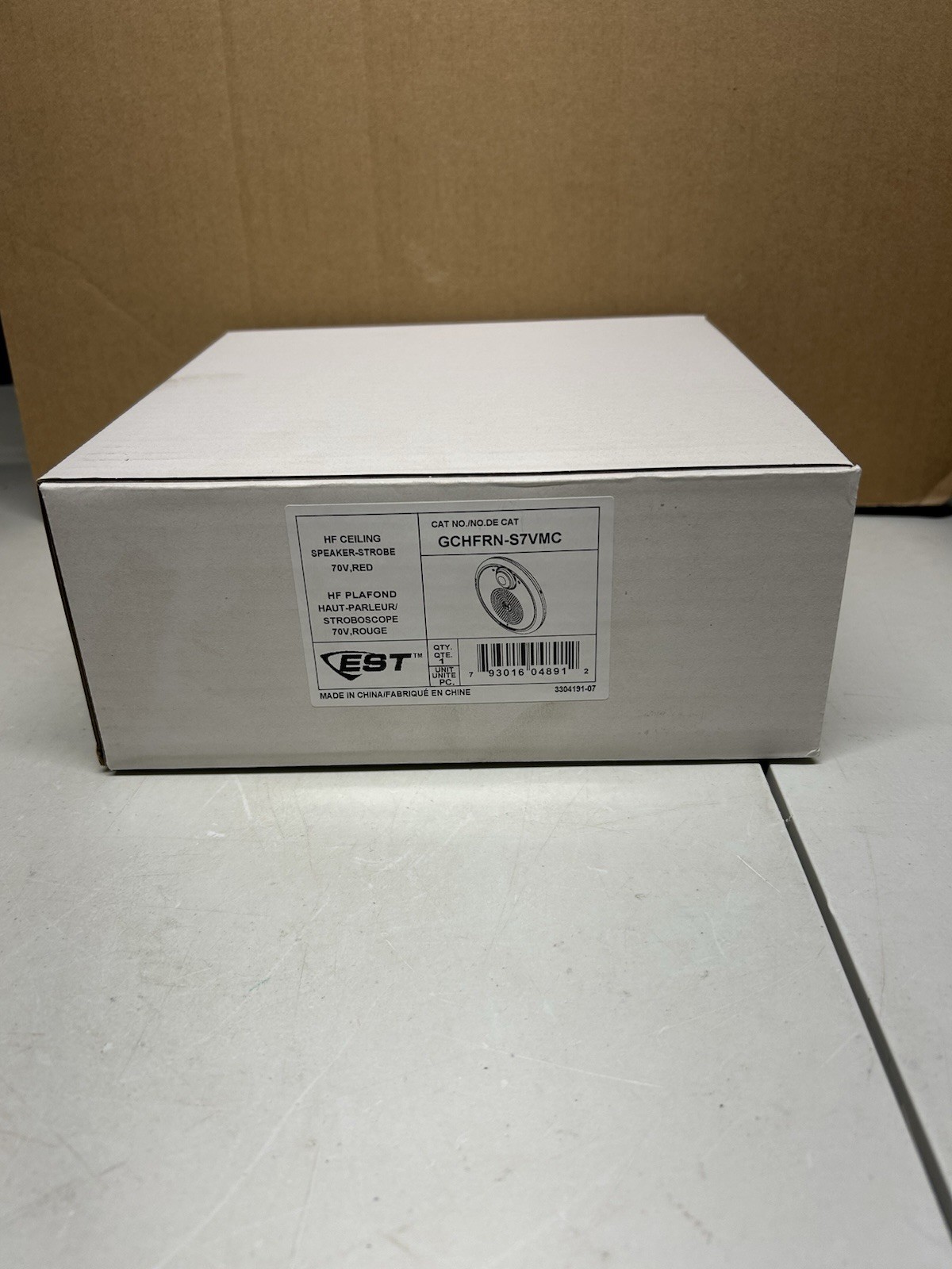 NEW IN BOX Edwards EST GCHFRN-S7VMC SPEAKER STROBE CEILING
