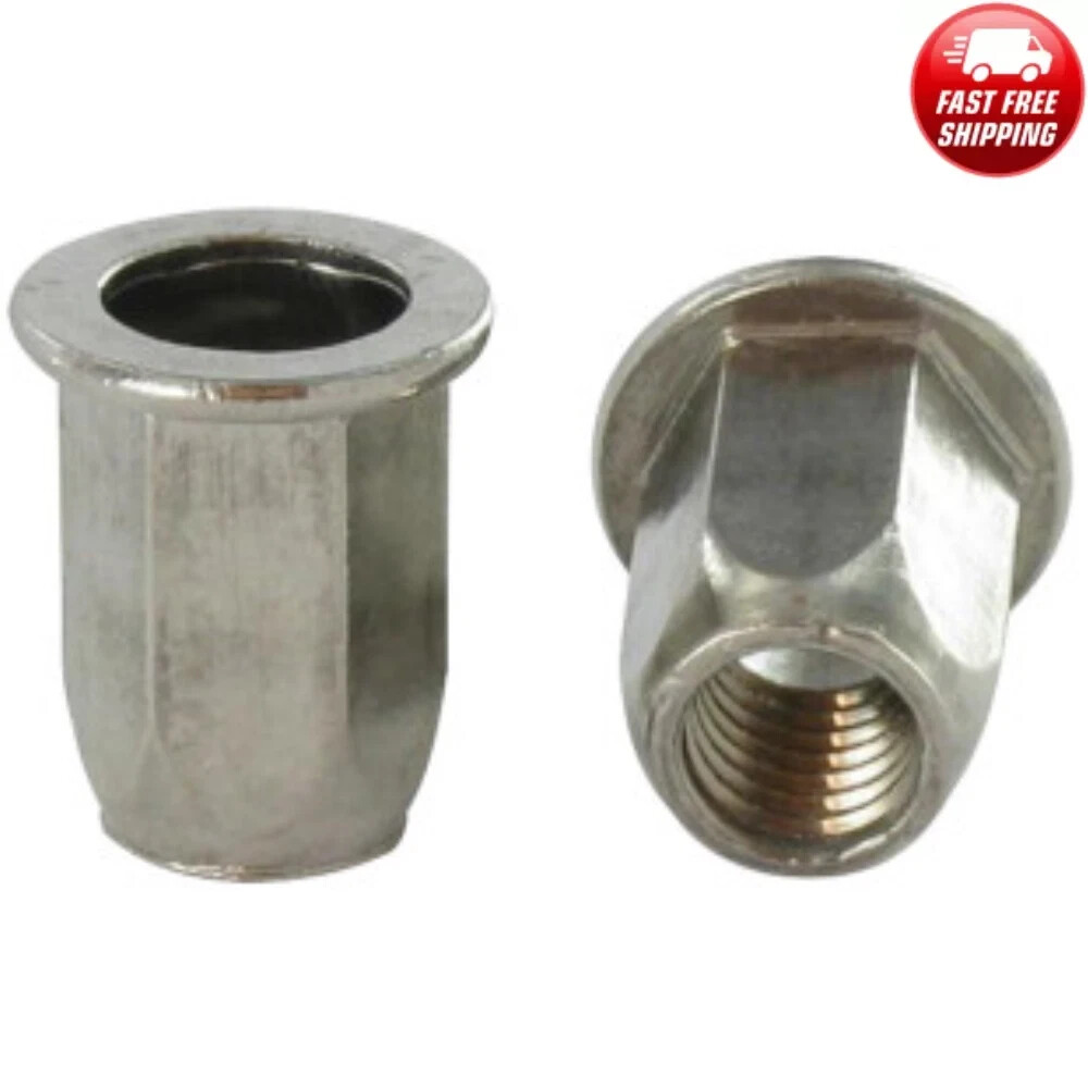 Sealey Threaded Insert (Rivet Nut) M5 Full Hex - Standard Flange - 50 Pcs