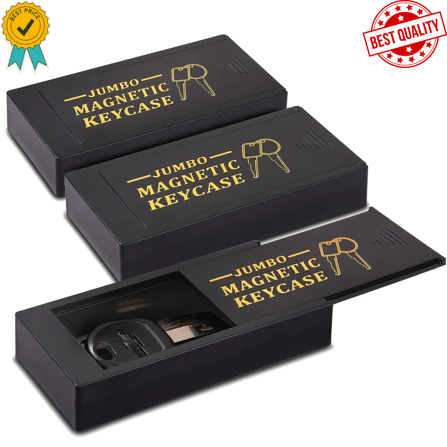 3x Hide A Key Magnetic Key Holder Key Box Car A Key Master Lock Key Holder HIDE