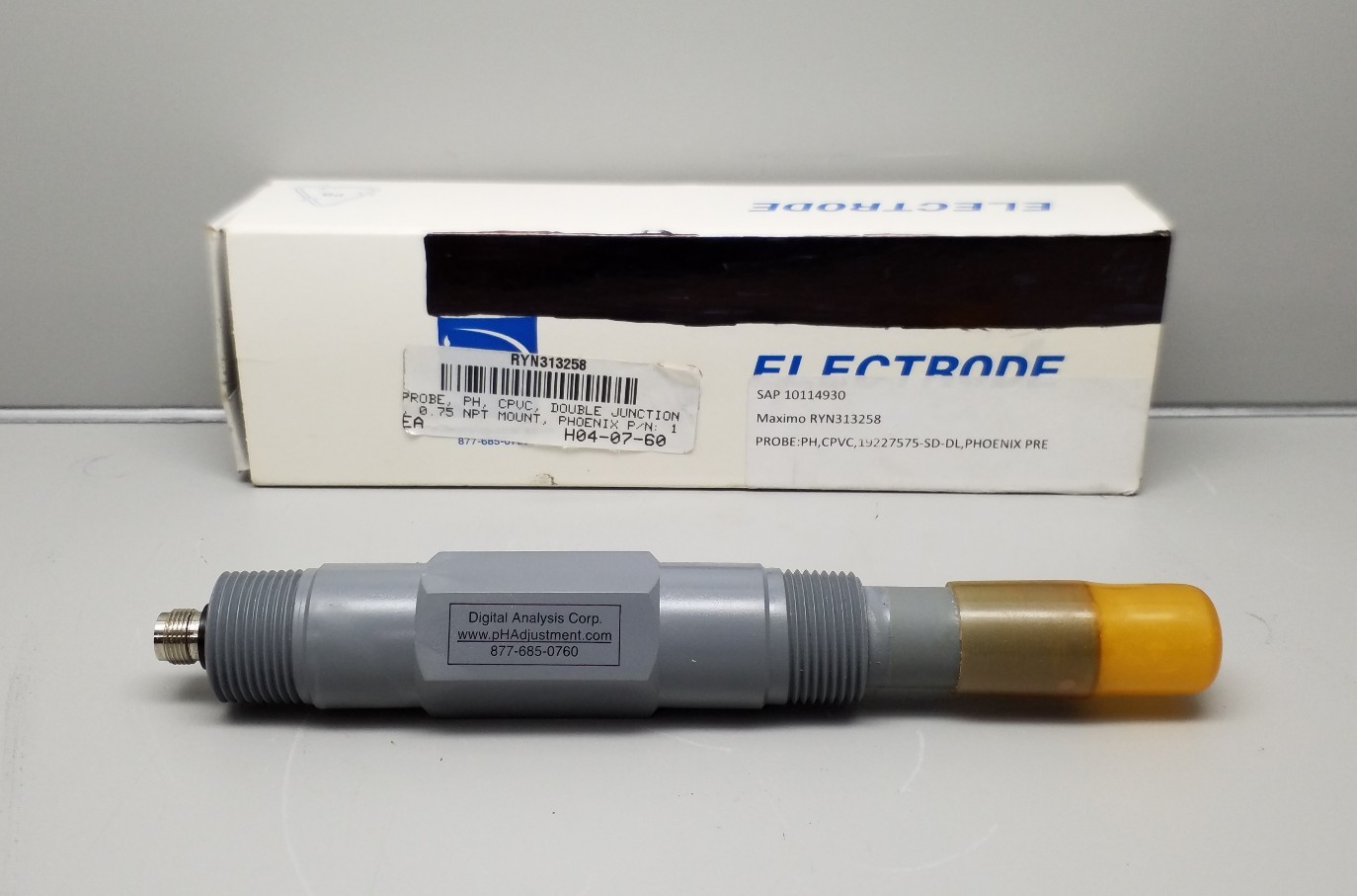 NEW DIGITAL ANALYSIS 1922757SD-DL ELECTRODE DOUBLE JUNCTION PH PROBE CPVC BODY