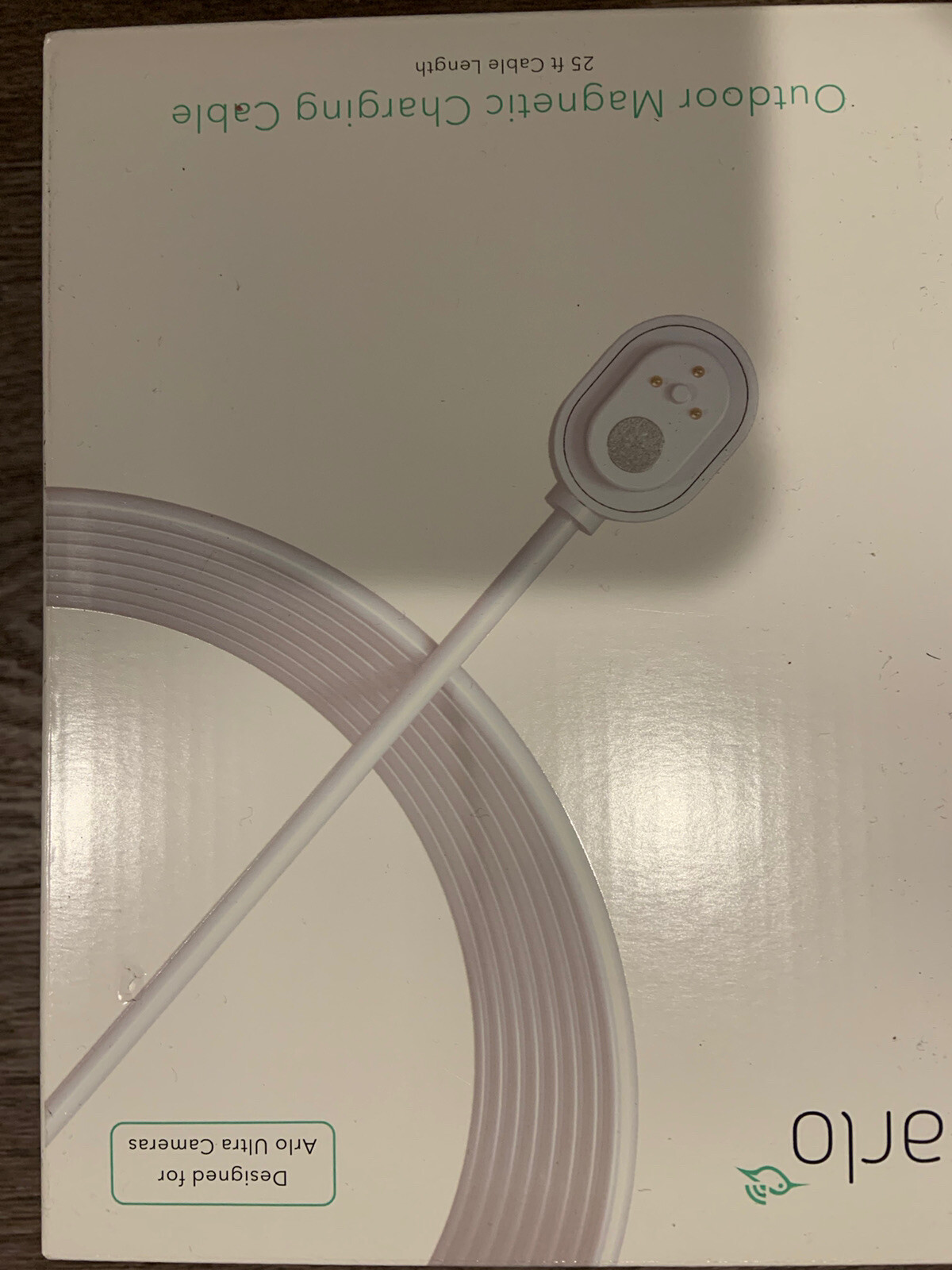 Arlo Magnetic Charging Cable White Extension Cable