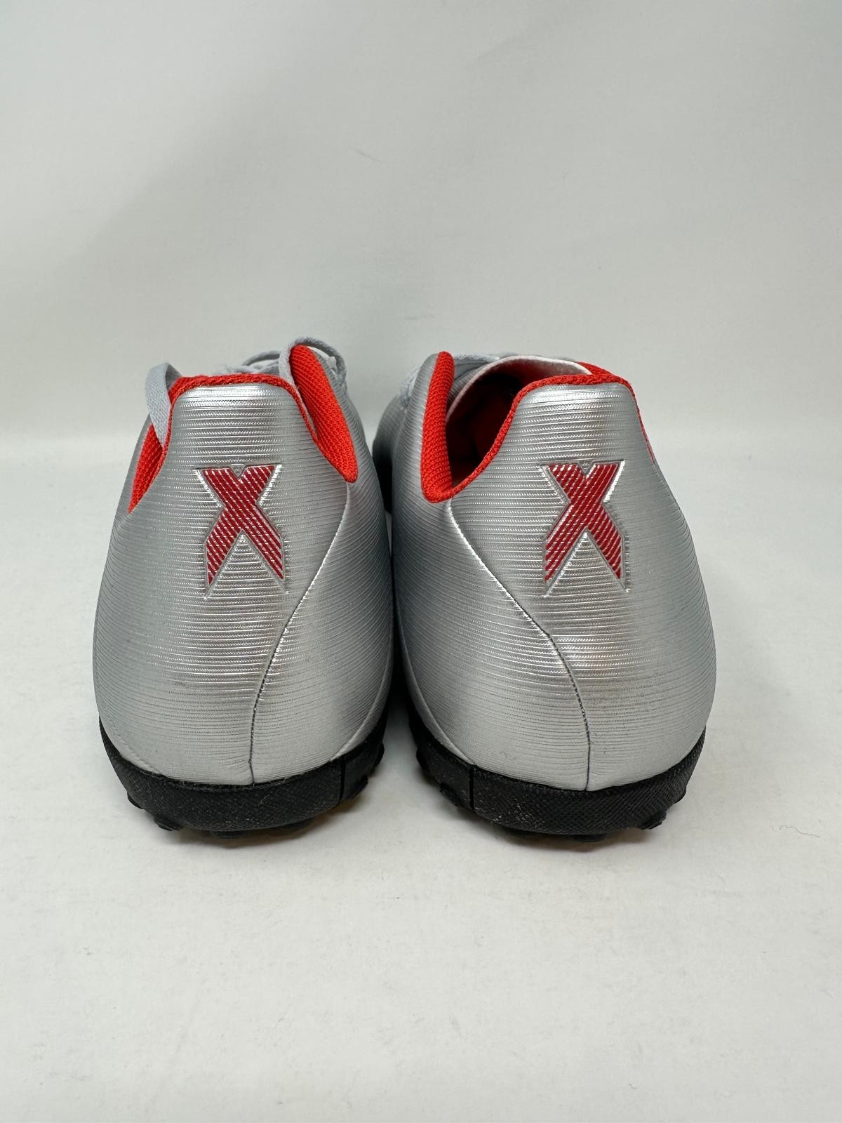 Adidas Men's X 19.4 TF Soccer Shoe F35344 - US:12, Silver/Red, M3(C240T)