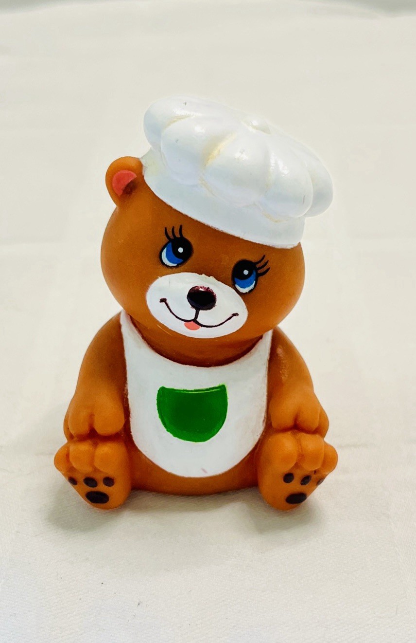 Vintage Teddy Bear Chef Plastic Pencil Sharpener Hong Kong Hand Held