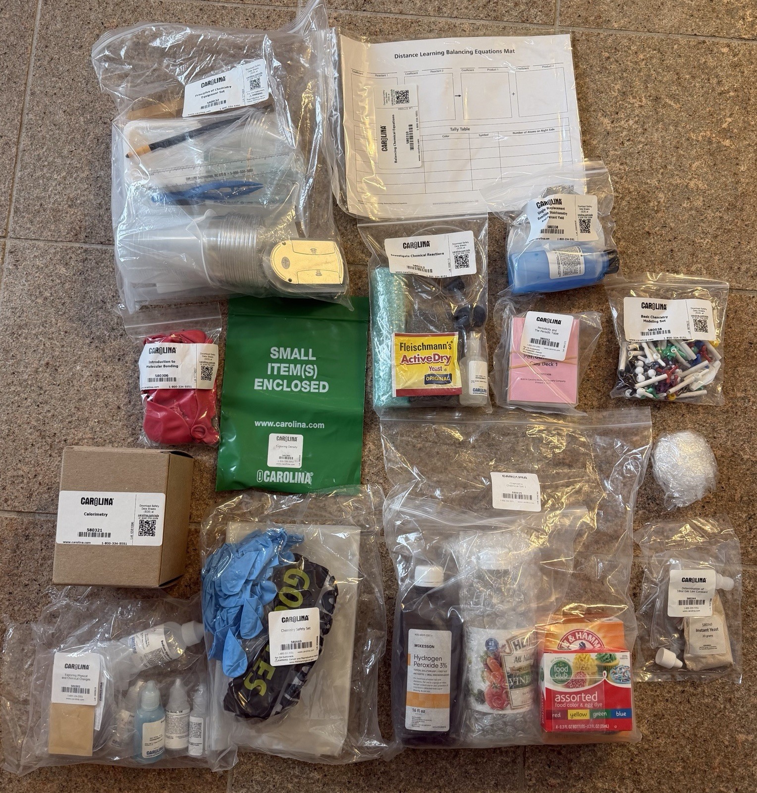 CHEM 1411 KIT 581558 Carolina Biological General Chemistry I Lab - Opened