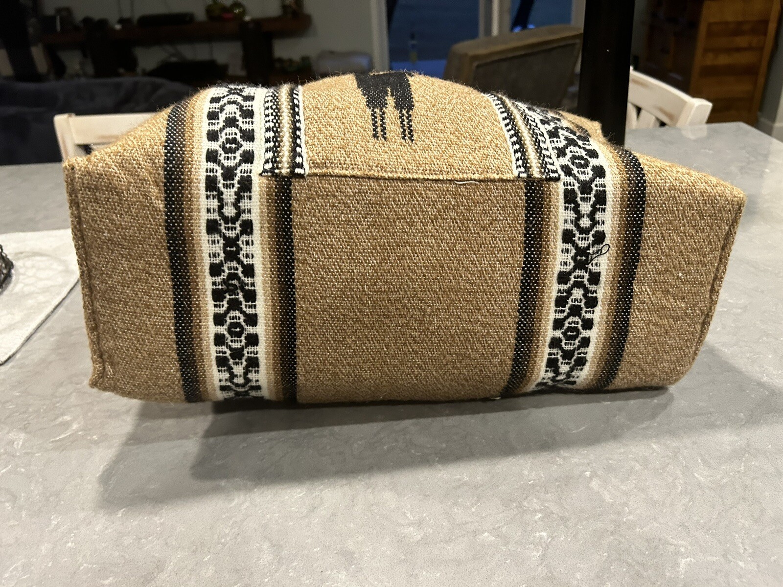 Sustainable Alpaca Wool PERUVIAN Duffle Bag With Plexiglass Inner Bottom Alpaca