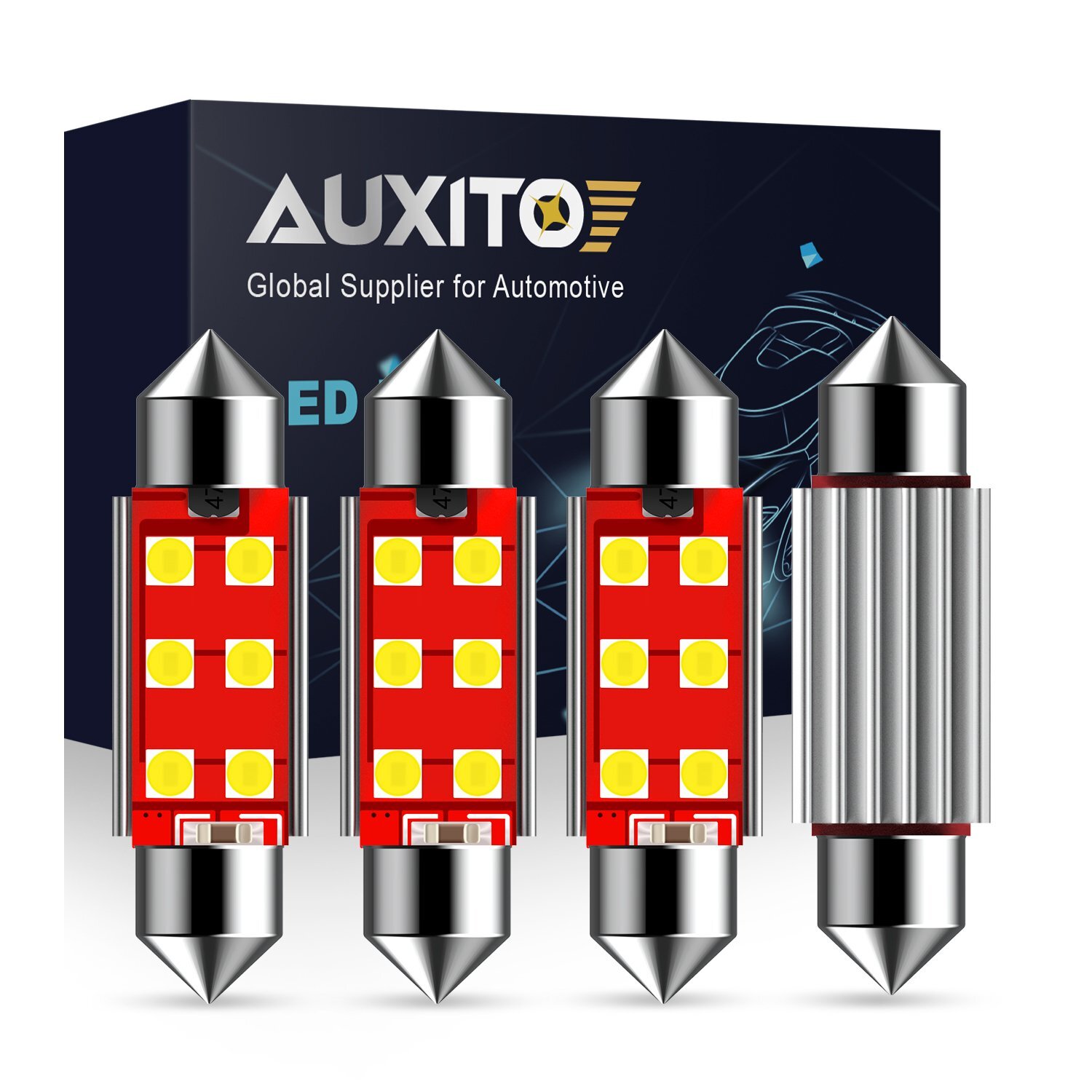 AUXITO 578 569 LED Interior Dome Bulbs Light for Ford F-150 2000-2014 6000K 4PCS