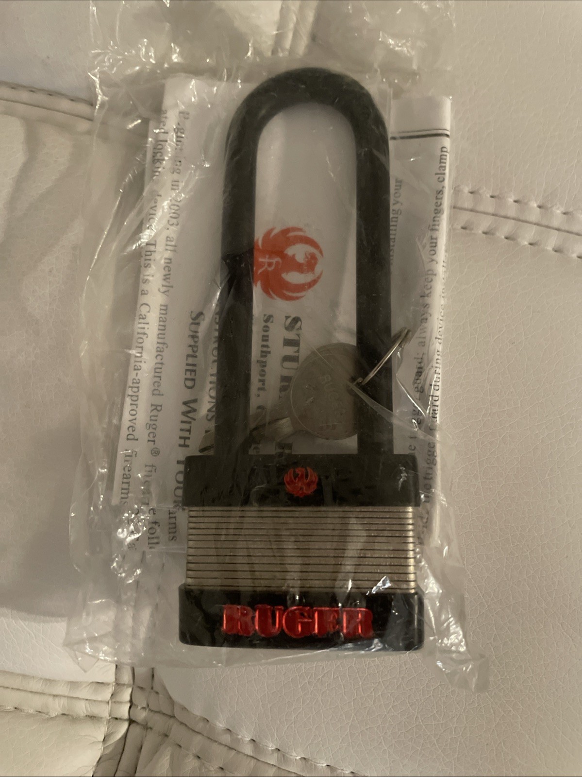 Ruger Factory Revolver Gun Trigger Lock Model Padlock & 2 Keys